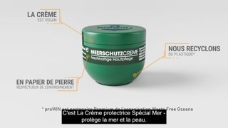 La Crème protectrice Spécial Mer - protège la mer et la peau.